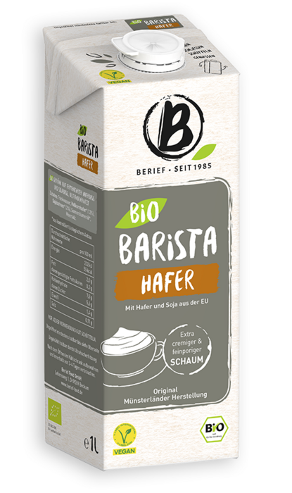 Abbildung der Packung von dem Berief Bio Barrista Hafer Drink