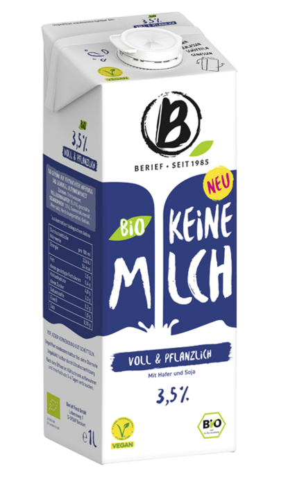 Abbildung der Packung von dem Berief Bio keine M*lch 3,5% Drink