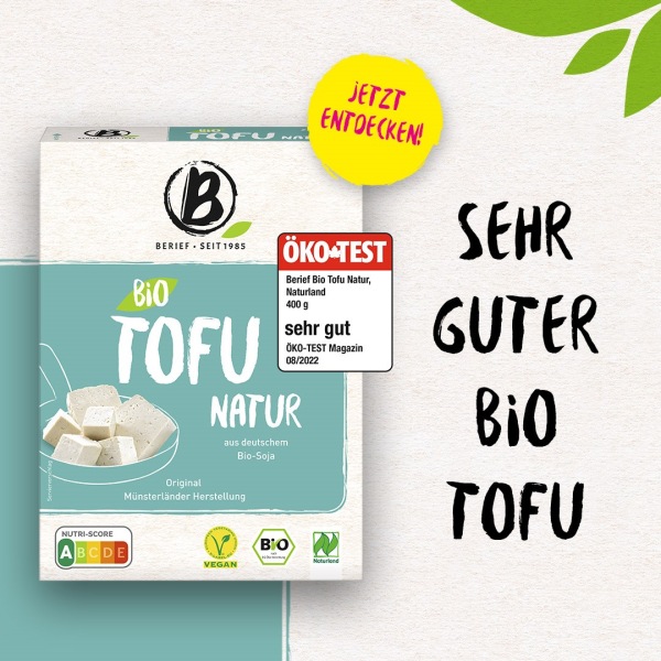 Bio-Tofu in Verpackung