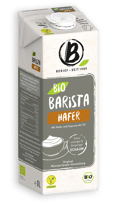 Abbildung der Packung von dem Berief Bio Barrista Hafer Drink