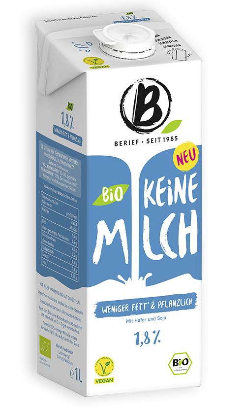 Abbildung der Packung von dem Berief Bio leine M*lch 1,8% Drink