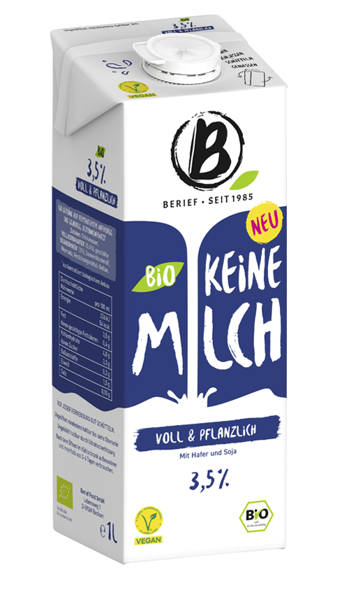 Abbildung der Packung von dem Berief Bio keine M*lch 3,5% Drink