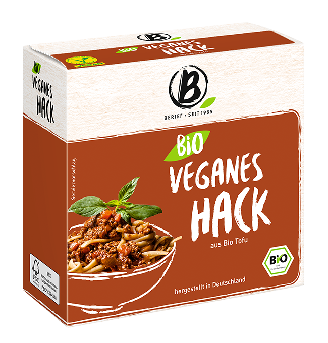 Abbildung der Berief Bio Tofu veganes Hack Packung