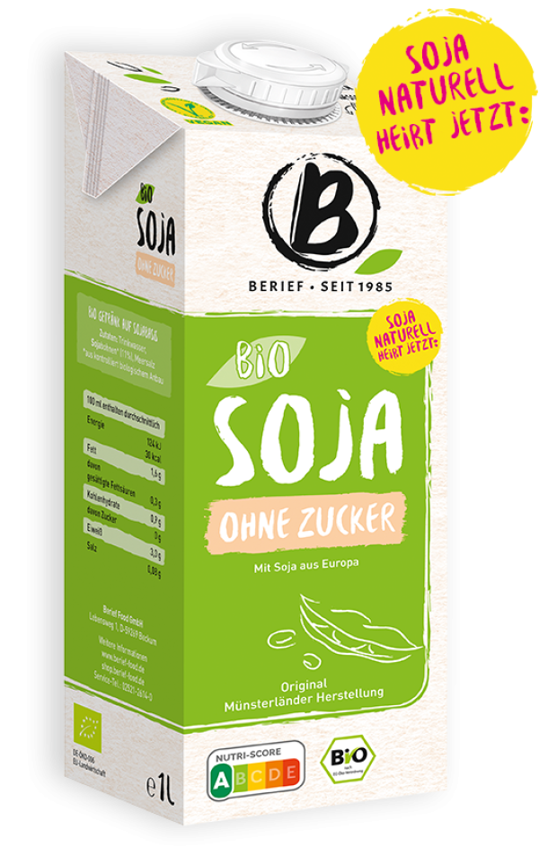 Bio Soja ohne Zucker