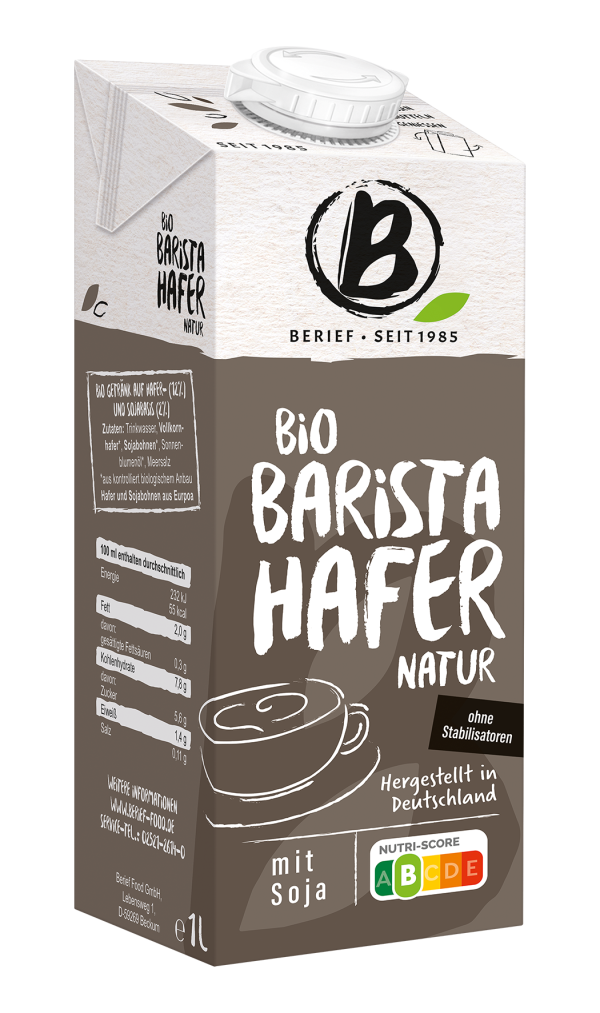 Berief Bio Barista Hafer Drink 2020 Neu